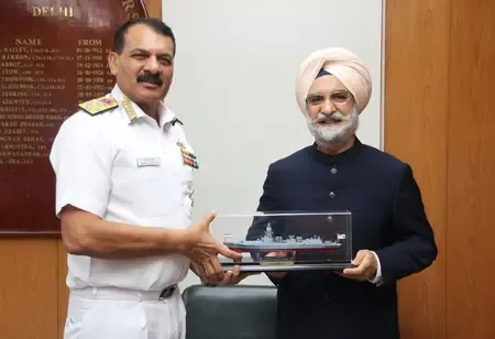 Ceremonial Memento Presented by Navy Chief to Delhi L-G