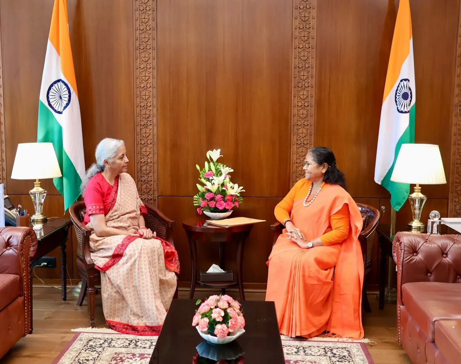 NCBC Chief Sadhvi Niranjan Jyoti Calls on FM Sitharaman