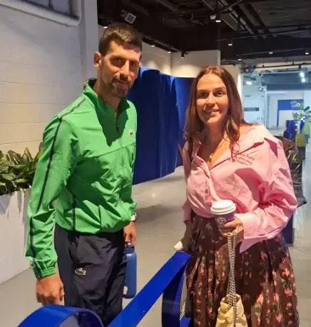 Did Neha Dhupia Capture a Historic Moment with Novak Djokovic?