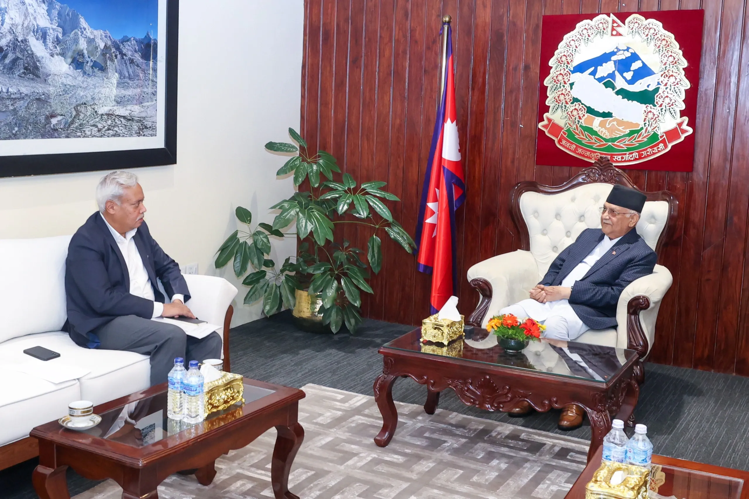 What Did the Indian Ambassador Discuss with PM Oli Regarding India-Pakistan Tensions?