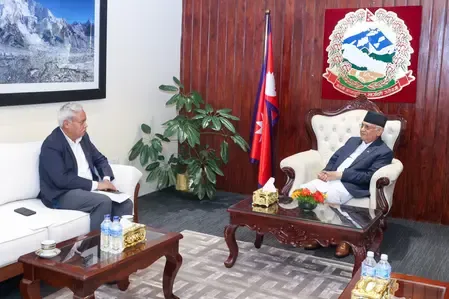 What Did the Indian Ambassador Discuss with PM Oli Regarding India-Pakistan Tensions?