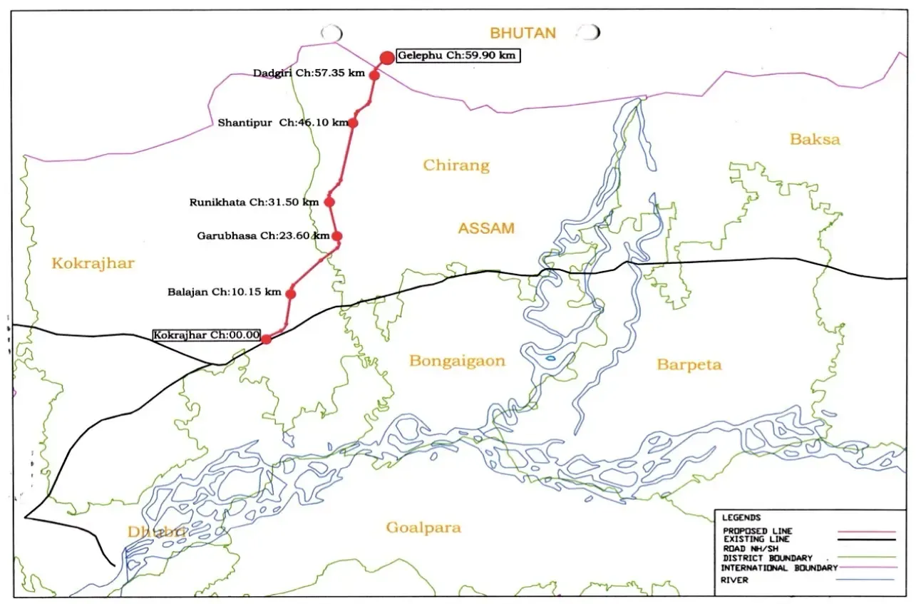 Proposed Assam-Bhutan Railway Line Aims to Enhance Cross-Border Connectivity