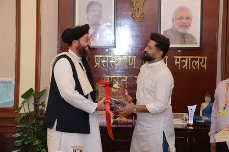नई दिल्ली में अफगानिस्तान के कृषि मंत्री ने चिराग पासवान और पबित्रा मार्गेरिटा से की मुलाकात