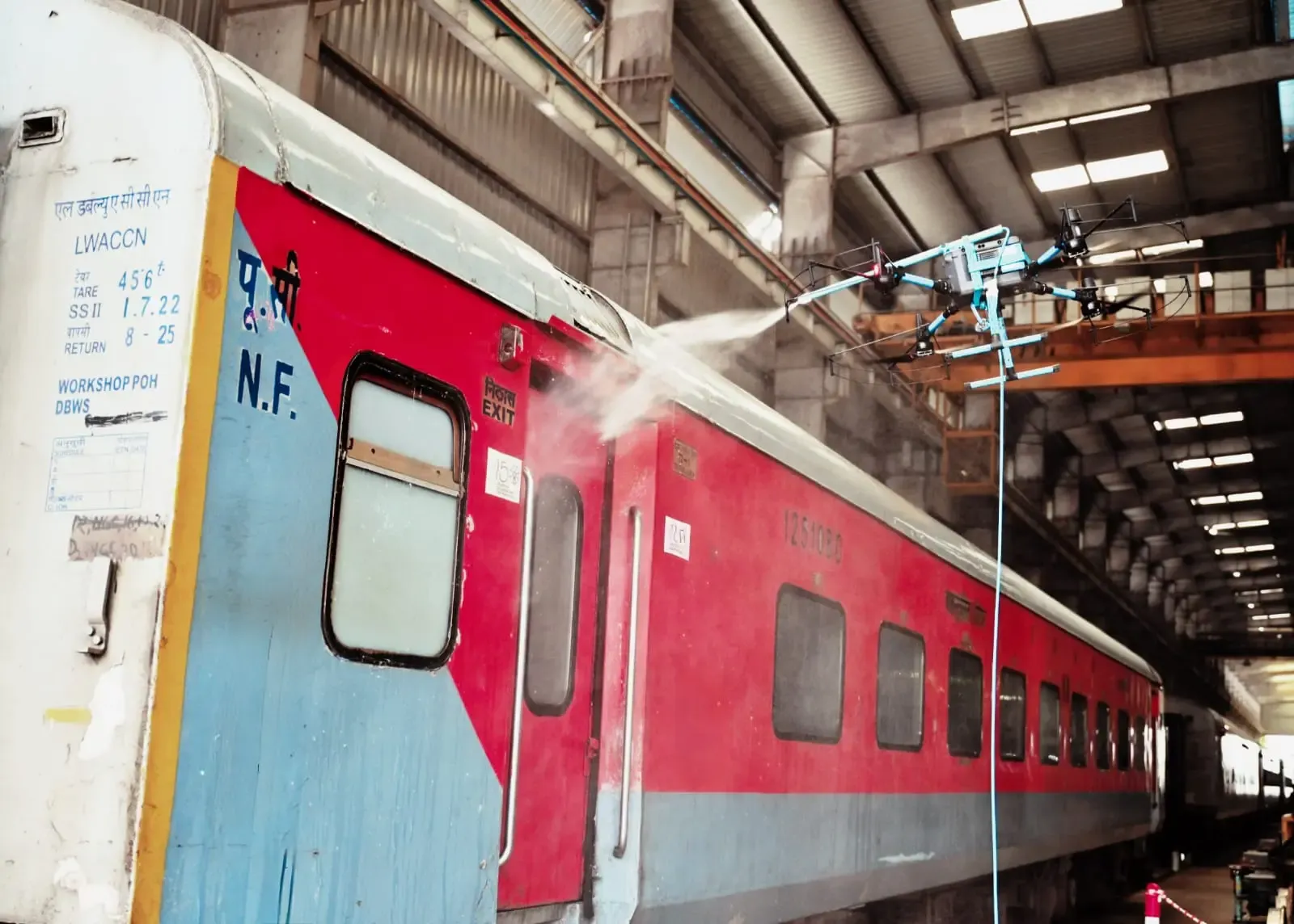 NFR Initiates Drone Cleaning at Kamakhya Railway Station