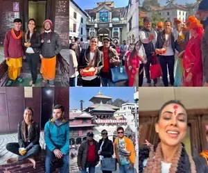 Nia Sharma crosses 525 Shiva lingams to offers prayers at
 Pashupatinath temple