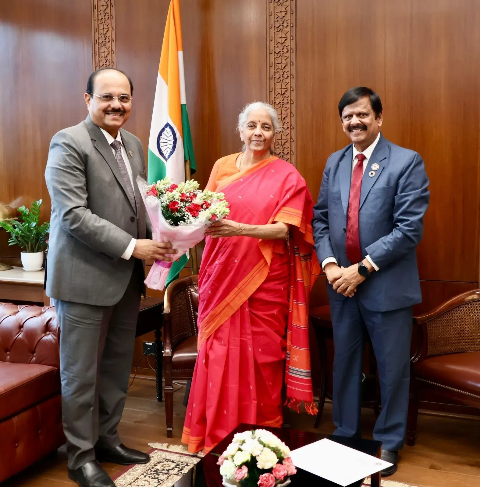Nirmala Sitharaman Meets ICAI President Prasanna Kumar D