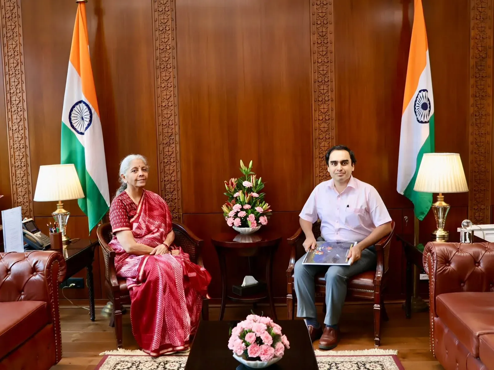Nirmala Sitharaman meets IIT Bombay physicist Dr Varun Bhalerao