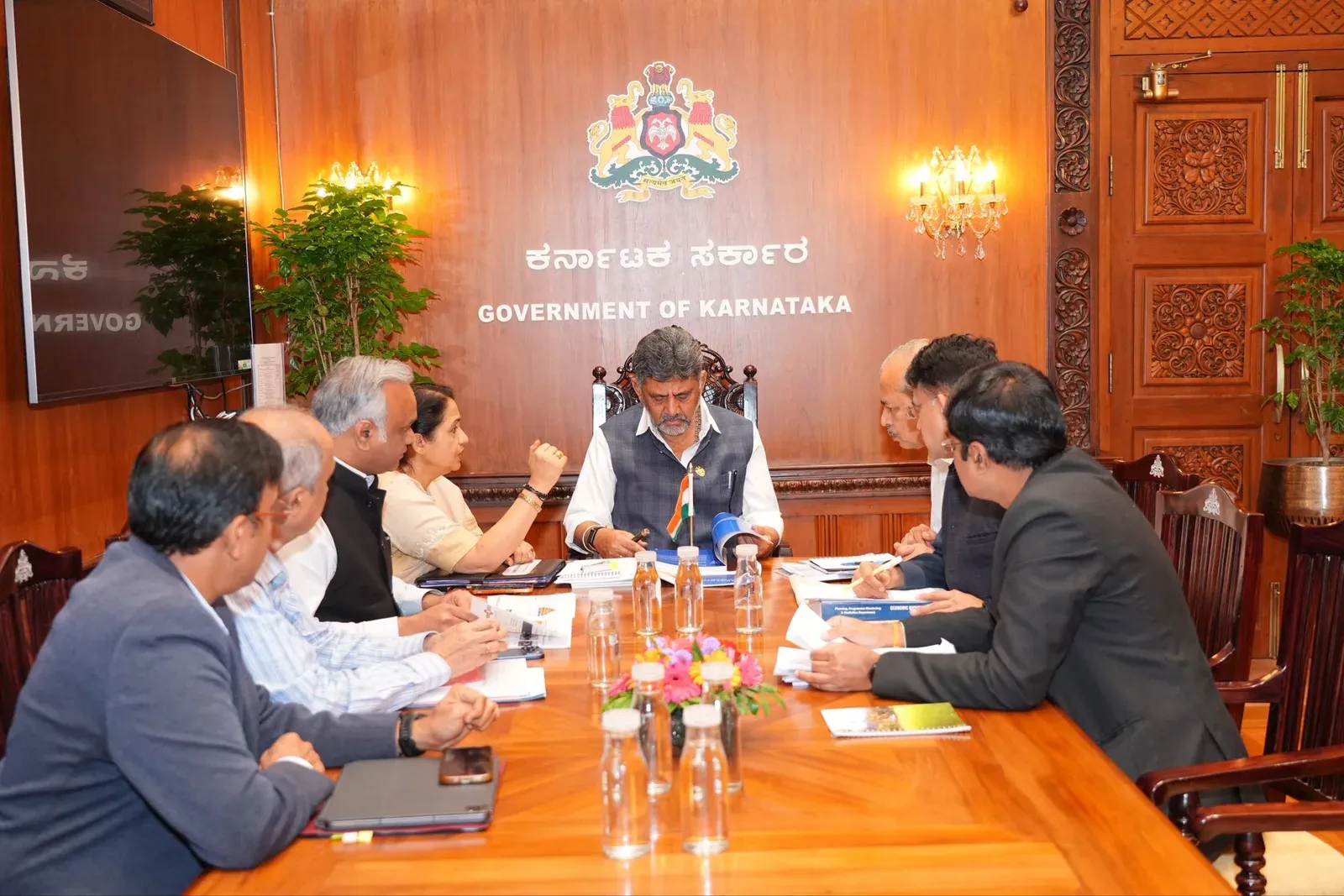 NITI Aayog Member Meets CM Shivakumar at Vidhana Soudha