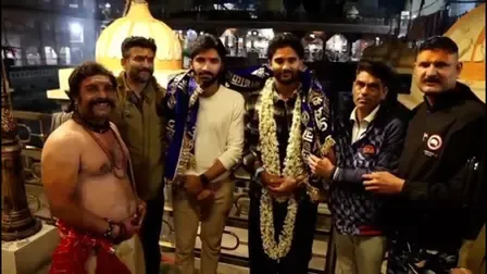 नितीश कुमार रेड्डी ने किए भगवान महाकाल के दर्शन, भस्म आरती में शामिल हुए 