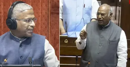 Kharge Accuses Those in Power of Seeking Constitutional Changes in Rajya Sabha