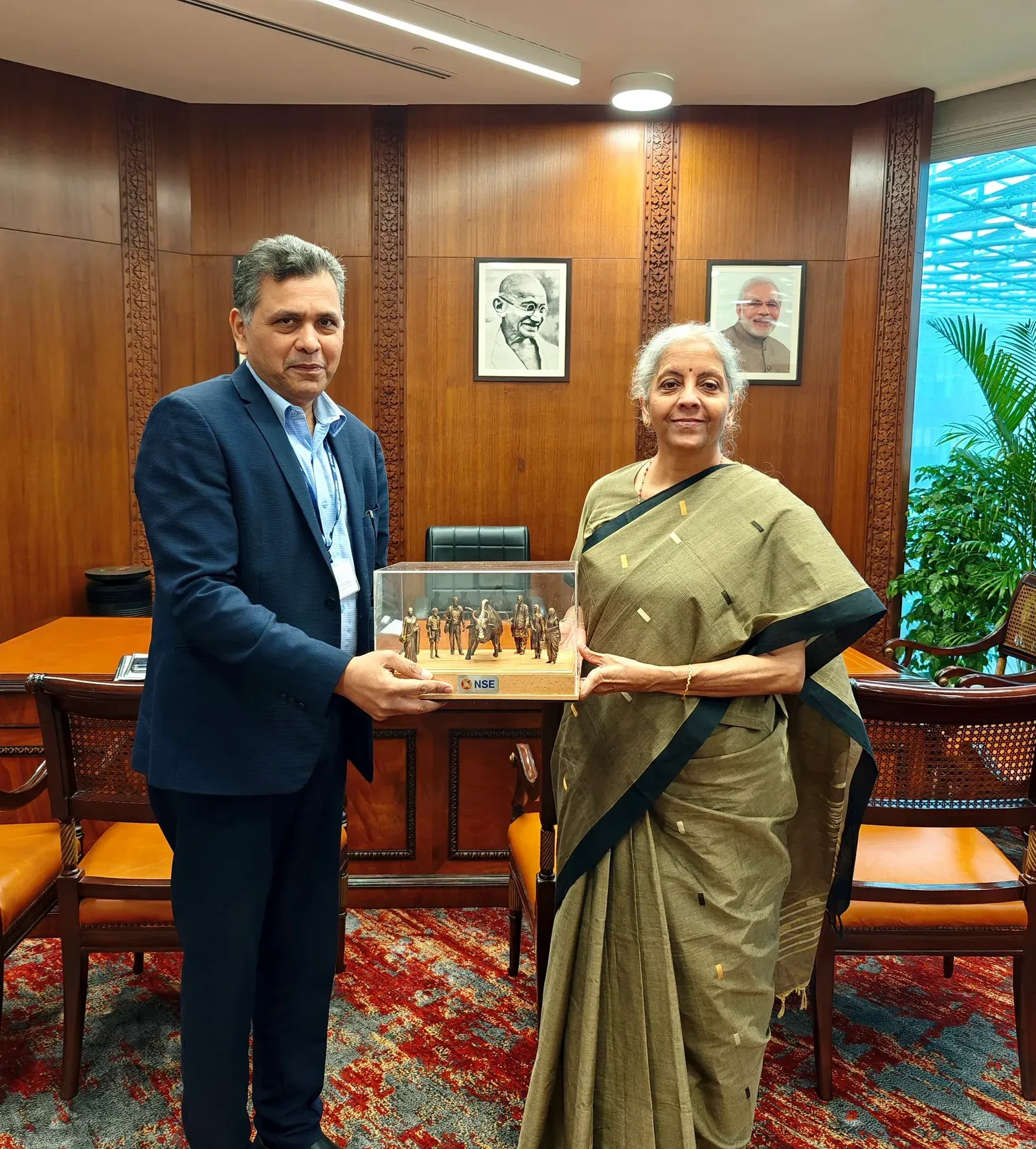 NSE Chief Injeti Srinivas Calls on FM Nirmala Sitharaman