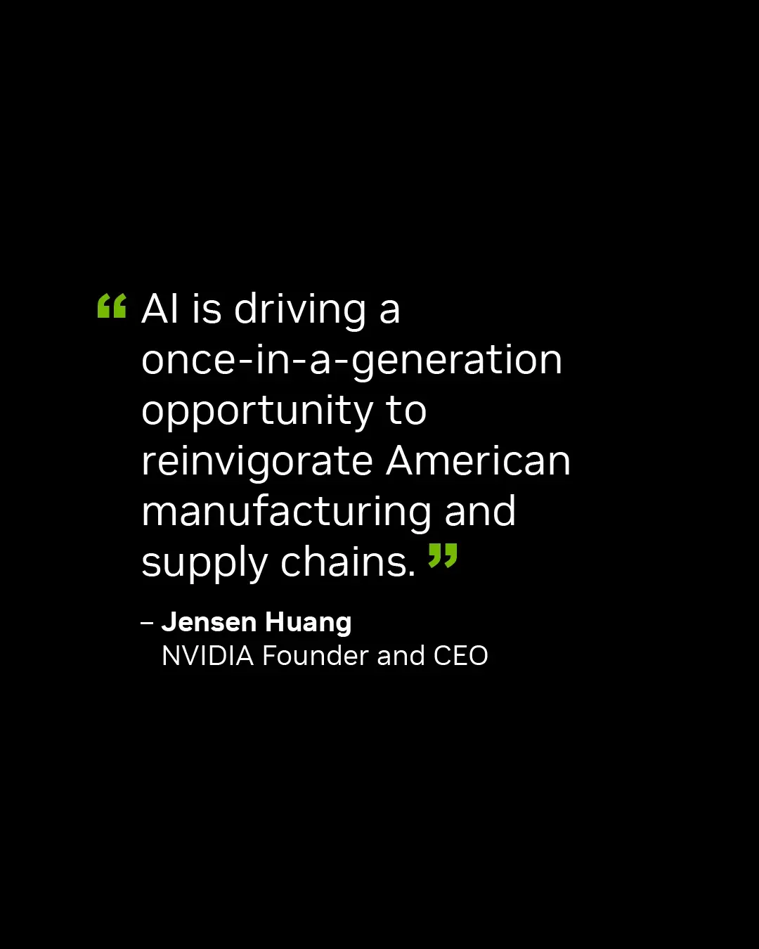 Nvidia Highlights AI's Role in Building New US Opportunities