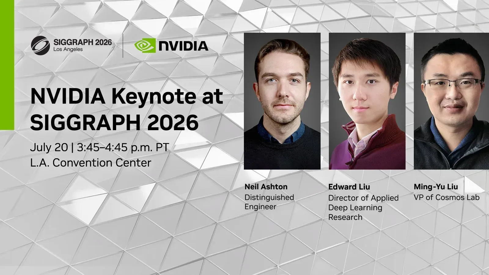 Nvidia Teases AI-Powered Graphics Keynote at SIGGRAPH 2026