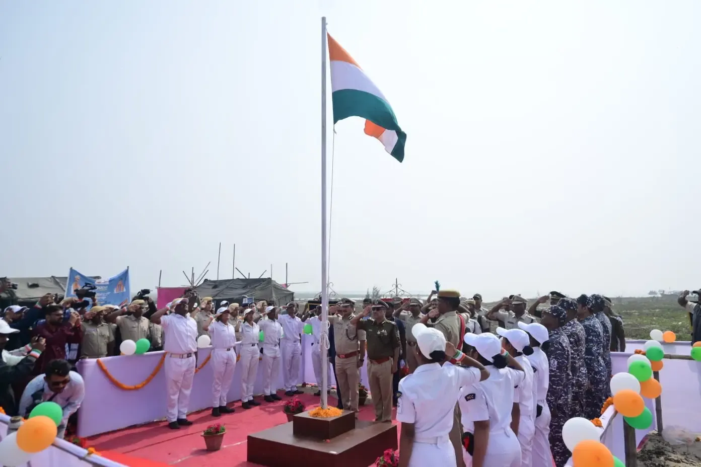 Did the Odisha DGP Hoist the Flag on an Uninhabited Island Near Dhamra Port?