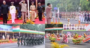 Odisha's Governor Kambhampati Hoists the National Flag in Bhubaneswar