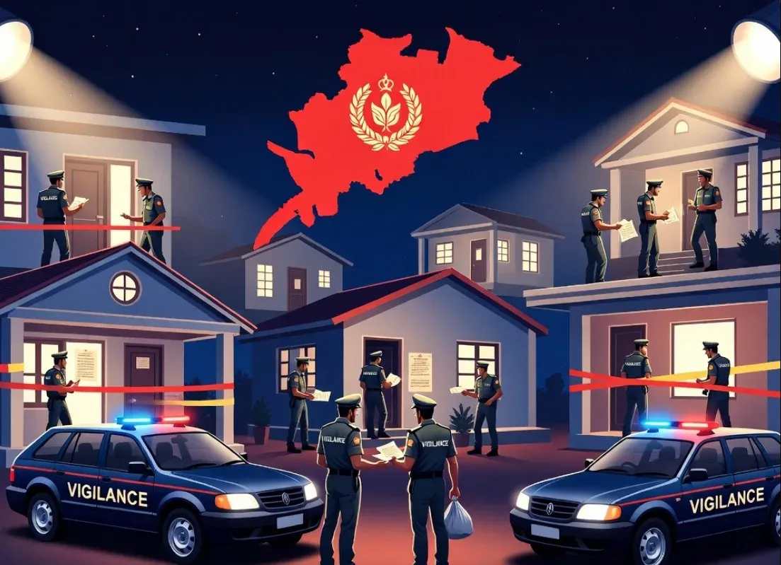 ओडिशा विजिलेंस की छापेमारी: आईटीडीए इंजीनियर बैकुंठ नाथ बेहरा के 9 ठिकानों पर एक साथ तलाशी