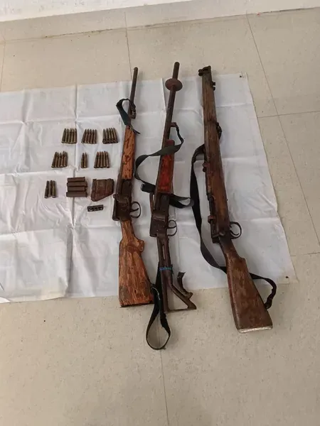 Naxal weapons cache unearthed in Chhattisgarh's Narayanpur forest