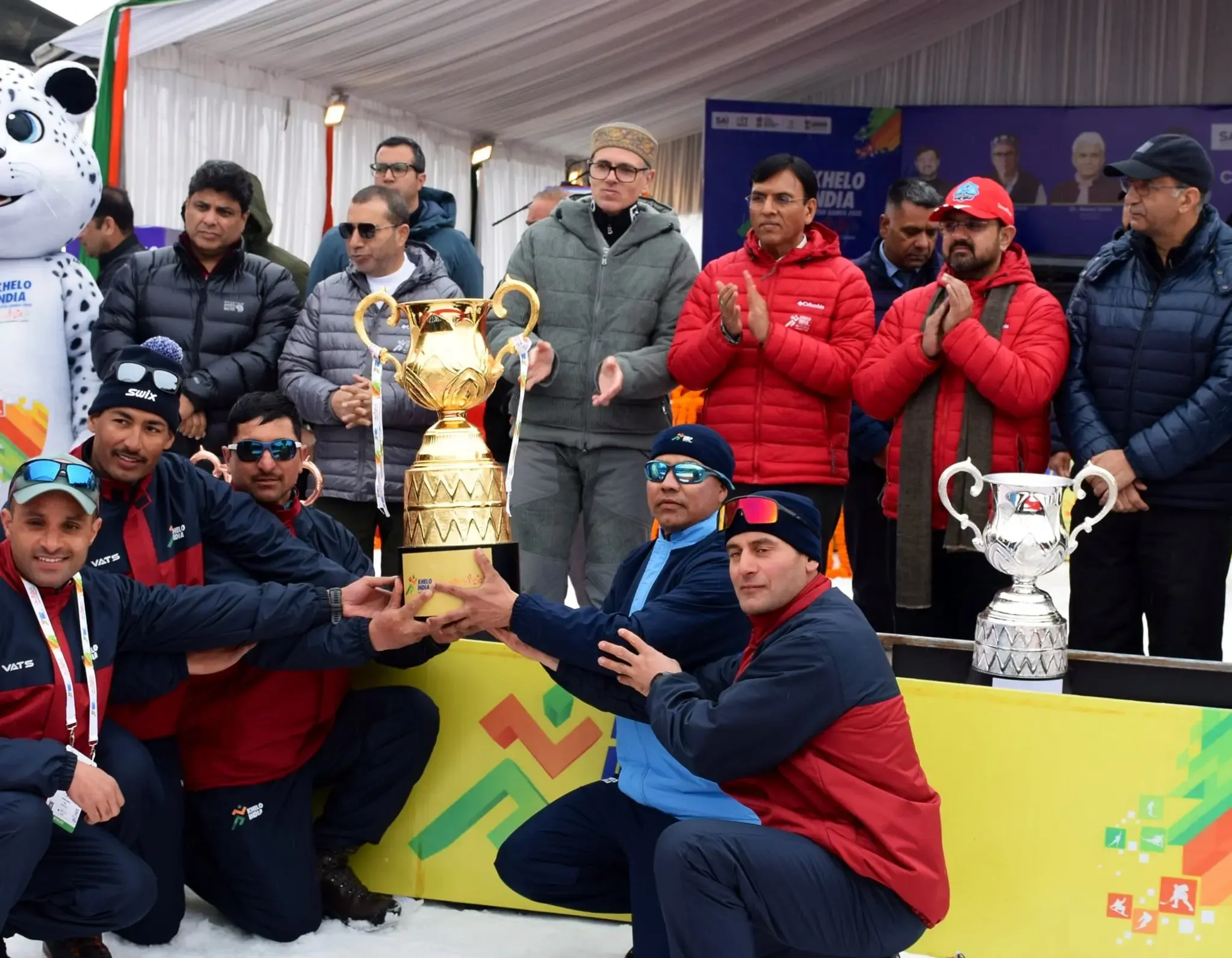 Omar Abdullah Celebrates the Triumph of 'Khelo India Winter Games 2025' in Gulmarg, J&K