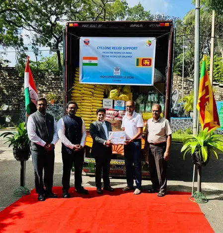 Op Sagar Bandhu: Relief assistance facilitated by Indian High Commission reaches Sri Lanka's Trincomalee 