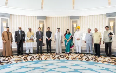 How is the Indian delegation strengthening ties with UAE leaders to combat terrorism?