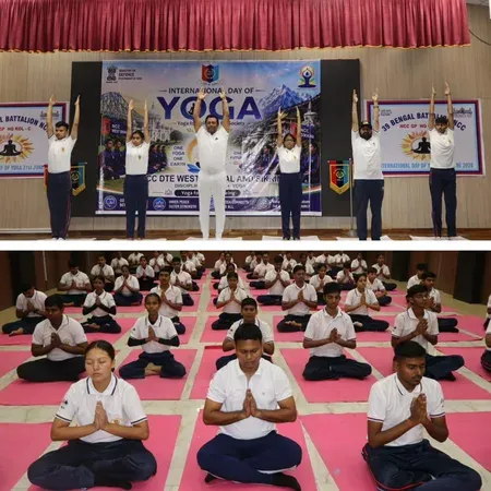 65,000 NCC cadets perform yoga across 215 sites in Bengal, Sikkim ahead of Yoga Day