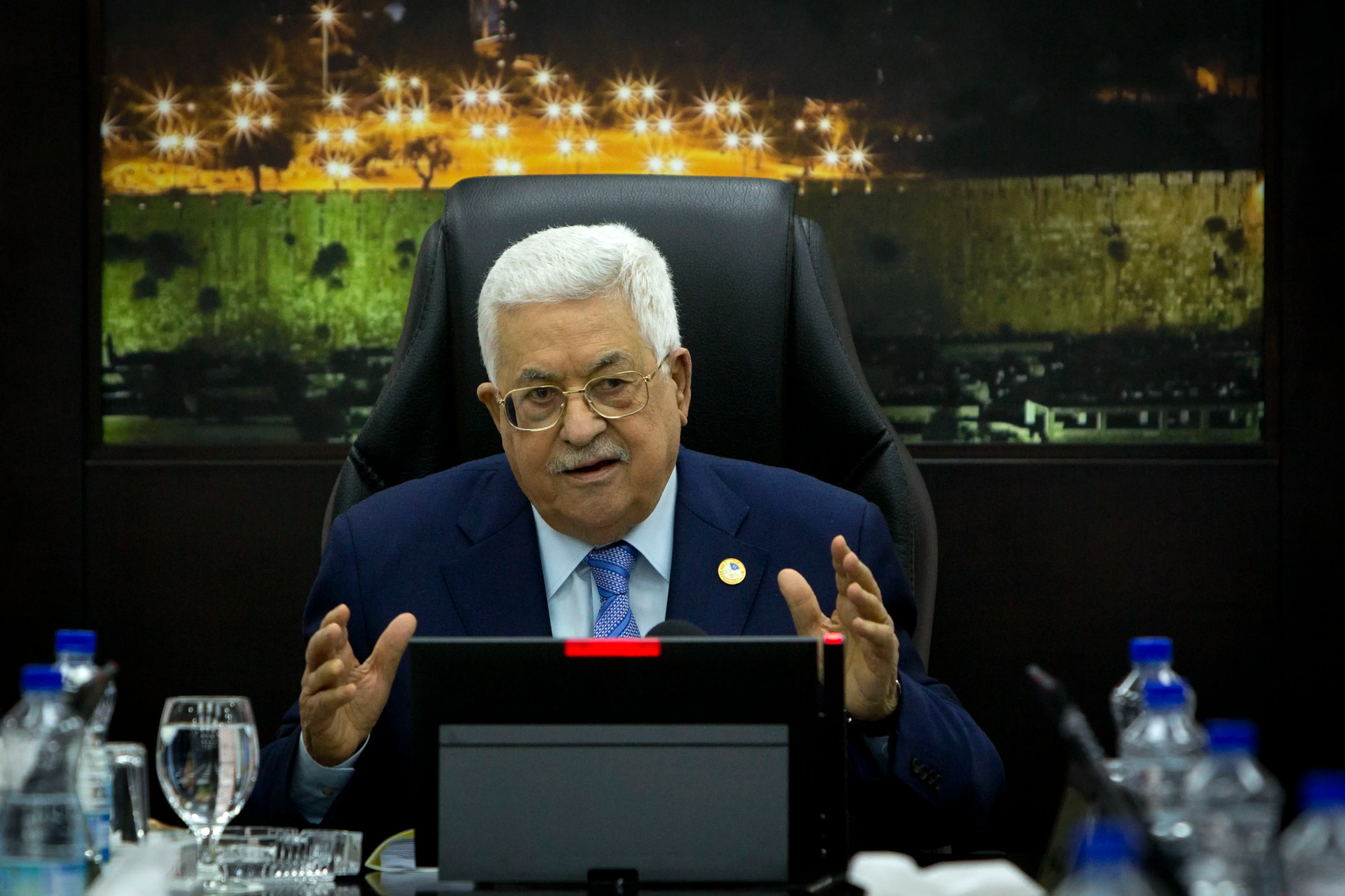 How did Palestine President Abbas react to Trump's ceasefire announcement in Gaza?