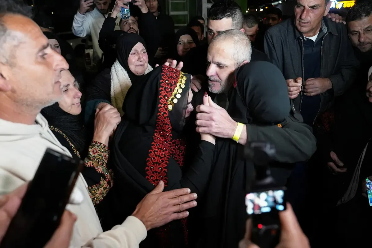 Palestinian Prisoners Released by Israel Arrive in Ramallah