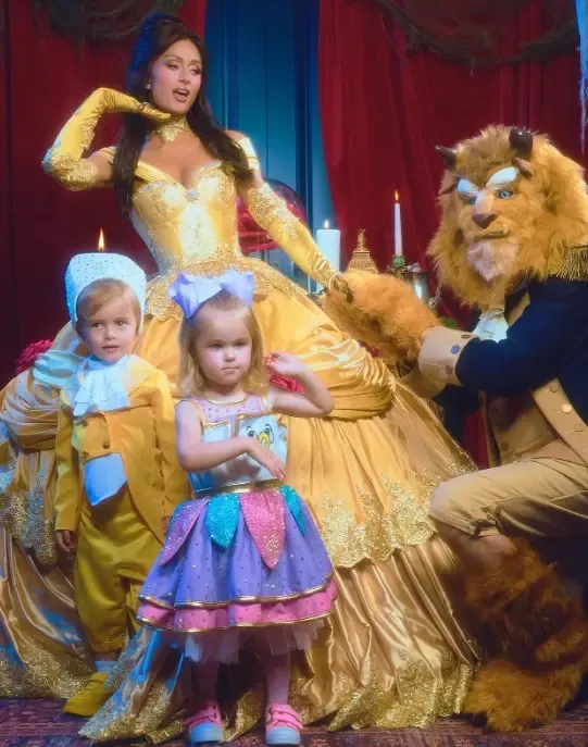 Paris Hilton dresses as Belle, husband Carter Reum as Beast for Halloween 2026