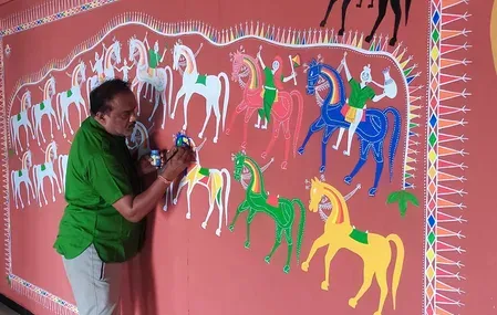 Pithora painting at Vibrant Gujarat 2025: Tribal art goes global from Vadodara