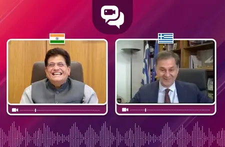 Piyush Goyal and Greece's Theoharis Explore Enhanced Trade and Tourism Cooperation