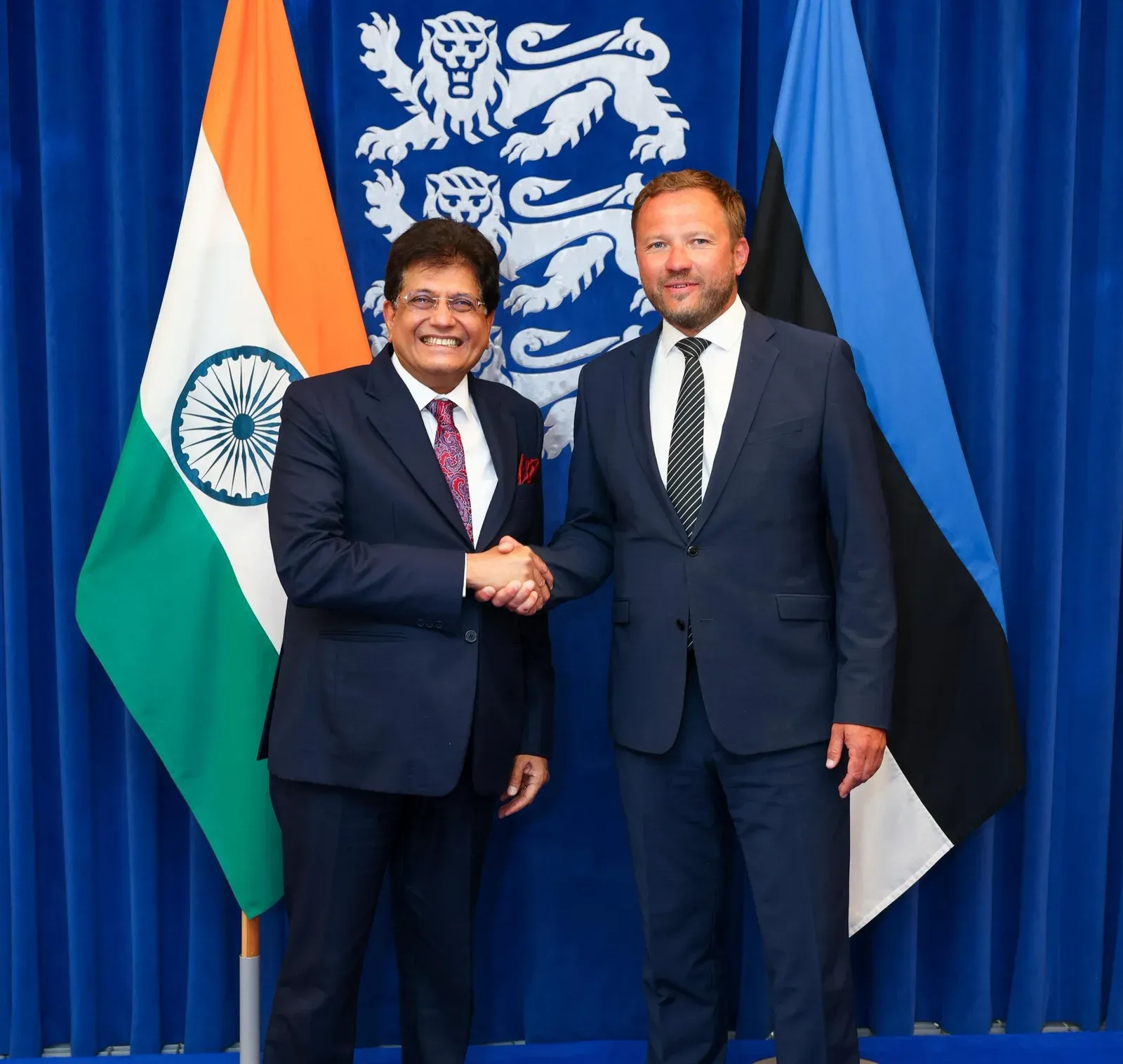 Piyush Goyal meets Estonia FM Tsahkna on trade, digital ties