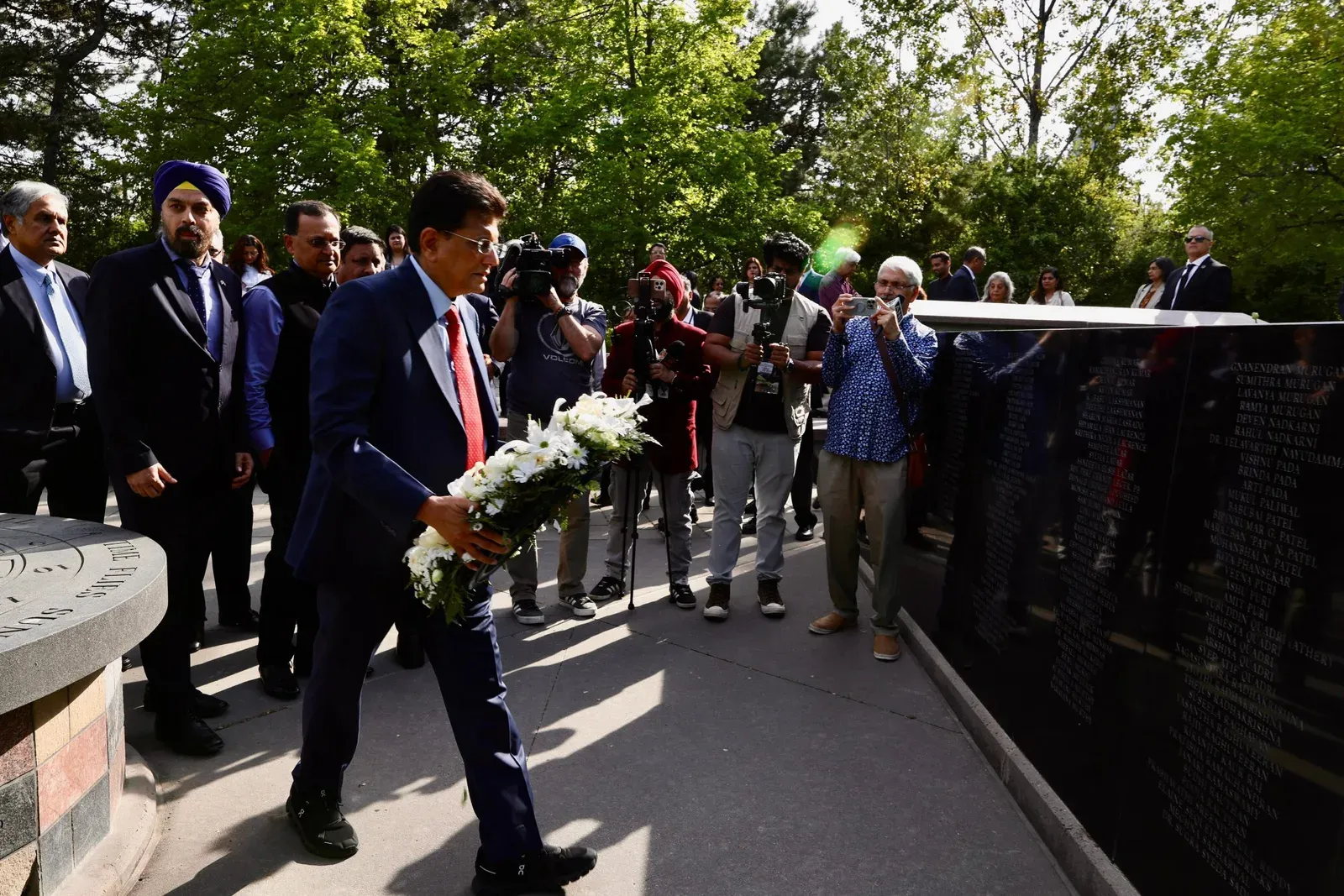 Piyush Goyal pays tribute at Kanishka Memorial in Toronto