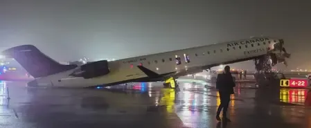 Air Canada Express Aircraft Involved in Collision with Fire Truck at LaGuardia Airport, Injuries Reported