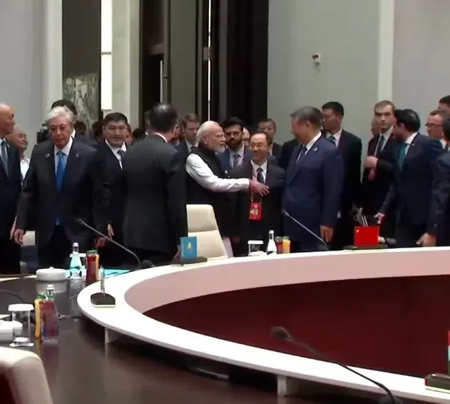 Modi, Xi Jinping shake hands at SCO Summit in Bishkek