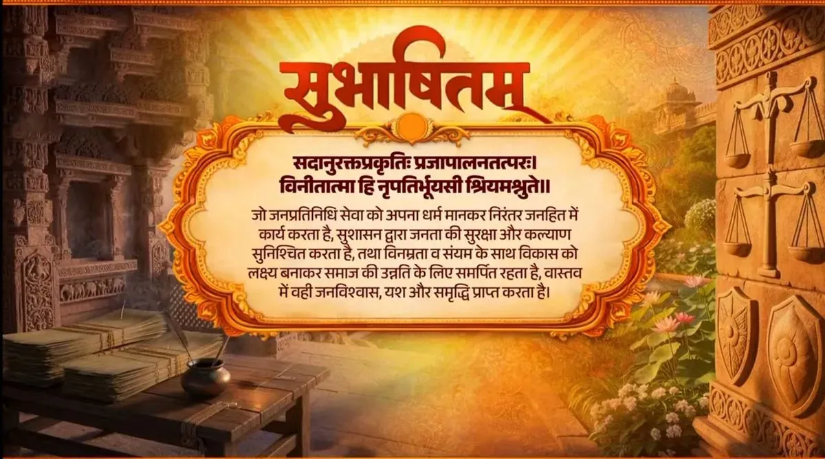 PM Modi Cites Sanskrit Verse on Humility and Public Service