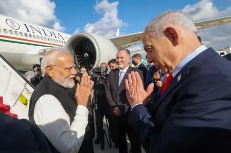PM Modi Wraps Up Historic Visit to Israel with Netanyahu's Warm Farewell
