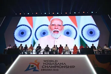 PM Modi opens 1st World Yogasana Championship 2026 in Ahmedabad