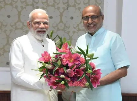 PM Modi wishes VP C.P. Radhakrishnan on birthday, hails democratic values