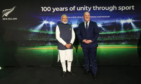 PM Modi marks 100 years of India-New Zealand sporting ties at Auckland Showcase