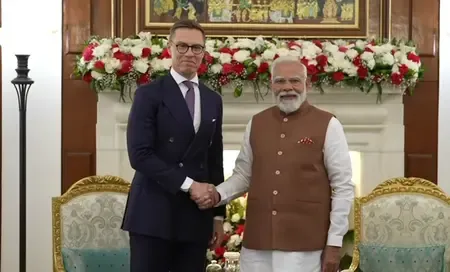 Bilateral Discussions Between PM Modi and Finnish President Alexander Stubb at Hyderabad House
