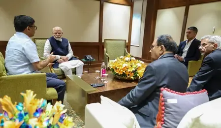 PM Modi Conducts Urgent Security Meeting at Airport Following J&K Attack