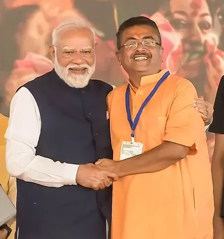 Suvendu Adhikari sworn in as West Bengal's first BJP CM; Modi hugs, Yogi wraps saffron scarf