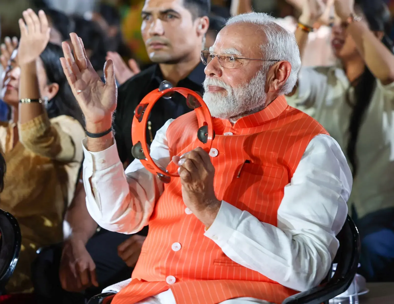 PM Modi attends Bhajan Clubbing event on Deen Dayal Upadhyaya's 110th birth anniversary