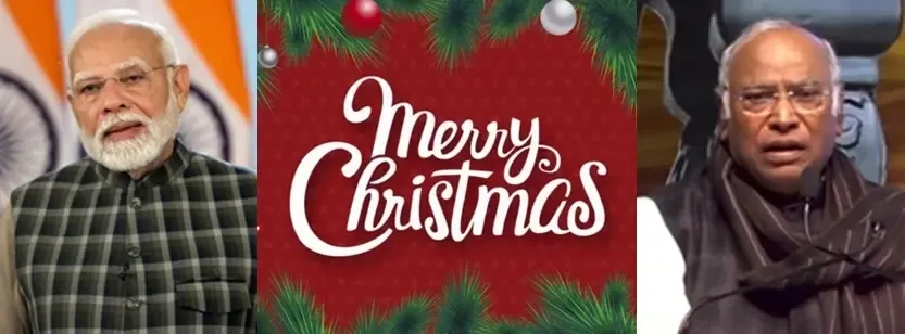 PM Modi and Kharge Share Heartfelt Christmas Greetings, Emphasizing Harmony and Togetherness