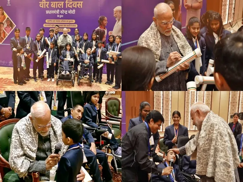 PM Modi Celebrates 'Rashtriya Bal Puraskar Award' Recipients and Engages with Young Achievers