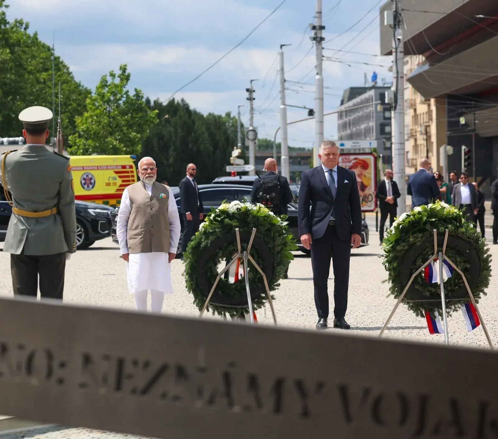 PM Modi Lays Wreath at Slovakia's Tomb of the Unknown Soldier