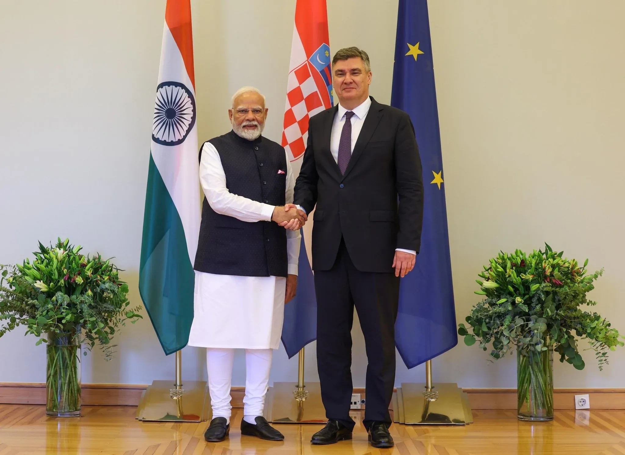 What Did PM Modi Discuss with Croatian President Zoran Milanovic in Zagreb?