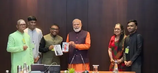 प्रधानमंत्री मोदी ने रमेश विनायकम से मुलाकात कर 'गमक बॉक्स नोटेशन सिस्टम' की सराहना की