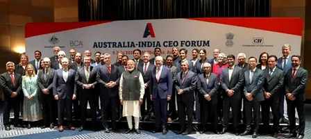 Modi-Albanese at India-Australia CEO Forum in Melbourne, 9 July
