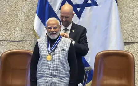 PM Modi Receives Prestigious Civilian Awards from Israel and Palestine